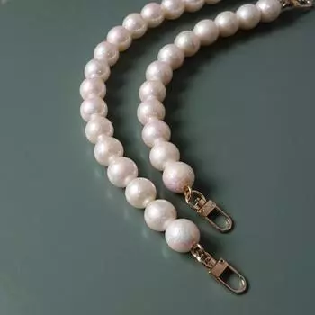 Новая модная женская сумка, аксессуары для сумок, белый жемчуг, цепочка из акриловой смолы, роскошный однотонный ремешок, женский плечевой клатч, цепочка с ручкой 30CM белый