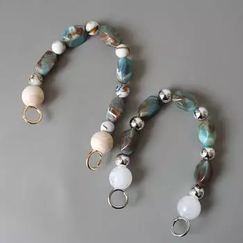 Новая модная женская сумка, аксессуары для сумок, белые, бежевые бусины, цепочка из акриловой смолы, роскошный ремень, женский роскошный клатч на плечо 38CM бежевый