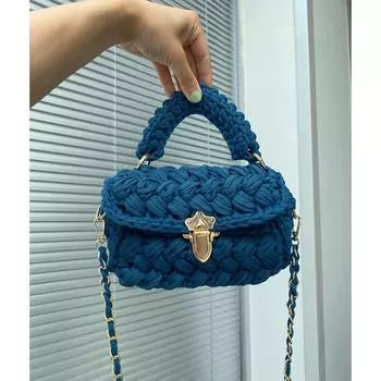 Новая модная женская сумка-цепочка на веревке, уличная трендовая сумка-мессенджер на одно плечо