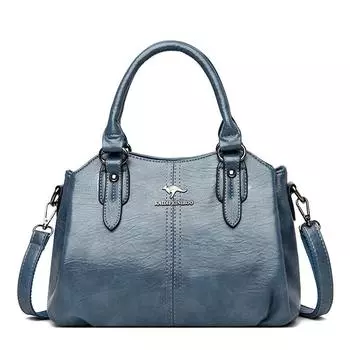 Новая модная женская сумка из трех слоев, темперамент, мягкая кожа, высококачественная текстура, большая вместительная сумка через плечо для женщин