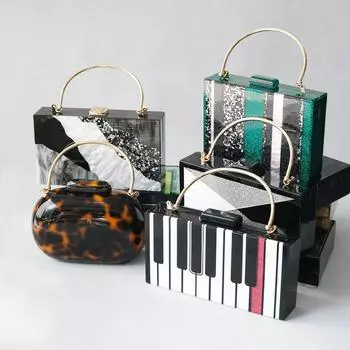 Новая модная женская сумка, модная женская сумка, бутик, акриловая, роскошная, вечерняя, женская, милая, свадебная, винтажная, клатч, сумка-тоут AS Photo зелёный