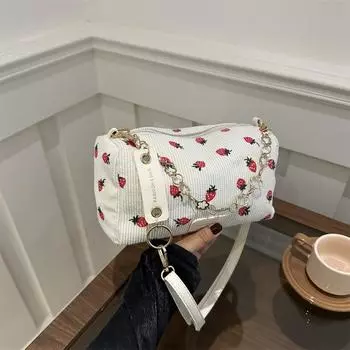 Новая модная женская сумка нишевого дизайна с принтом фланель сумка-мессенджер через плечо женская маленькая сумка через плечо белый