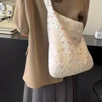 Новая модная женская сумка с цветочным принтом, повседневная сумка через плечо большой емкости, свежая дорожная сумка-тоут 47x1x39cm