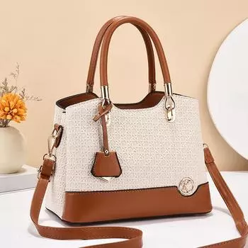 Новая модная женская сумка-тоут, плетеная женская сумка, большая вместимость, сумка-тоут для поездок на работу, роскошные сумки через плечо