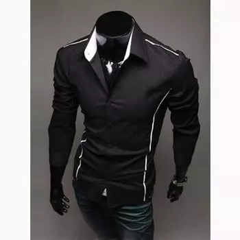 Новая молодежная нижняя рубашка с длинными рукавами, мужская весенне-осенняя модная однотонная ремонтная рубашка M белый