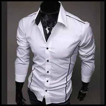 Новая молодежная нижняя рубашка с длинными рукавами, мужская весенне-осенняя модная однотонная ремонтная рубашка XL белый