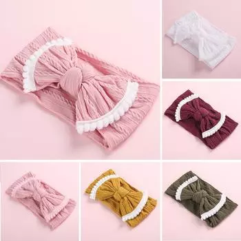 Новая мягкая детская повязка на голову, тюрбан, эластичные детские бантики, повязки для волос для маленьких девочек, аксессуары для волос