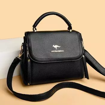 Новая мягкая кожаная французская сумка через плечо женская сумка-тоут модная темпераментная сумка через плечо большой емкости