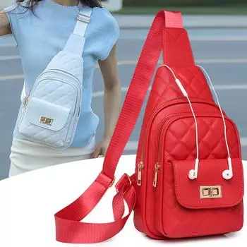 Новая мягкая кожаная нагрудная сумка Xiaoxiangfeng, женская модная универсальная сумка через плечо для отдыха, сумка через плечо, туристическая нагрудная сумка