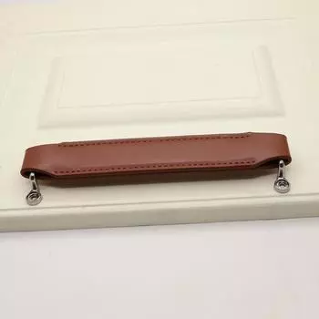 Новая мягкая кожаная ручка с винтом PU прочная классическая ручка для табурета диван переносные ручки для шкафа коричневый