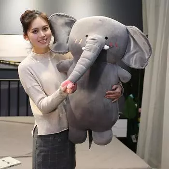 Новая мягкая милая плюшевая подушка в виде динозавра, слона, единорога, плюшевая игрушка в виде животного для детей, подарочная подушка для сна 50cm