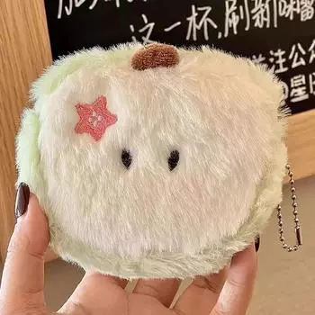 Новая мультяшная милая плюшевая кукла, игрушка, сумка, кулон, кошелек для монет, ключ, помада, сумка для хранения всякой всячины, креативная сумка для наушников в виде сердца для девочки красный