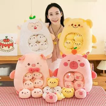 Новая мультяшная сумка для закусок, подушка, кукла, плюшевая игрушка, кукла, креативная милая сумка для закусок, подарок на день рождения 45cm