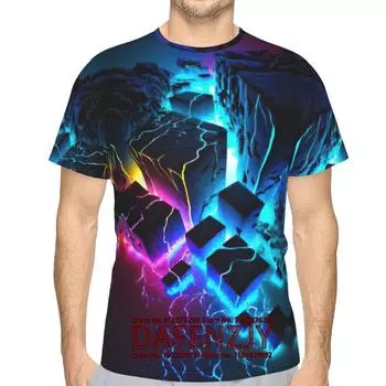 Новая мужская абстрактная повседневная футболка с комбинированным цветом, новинка с 3D-печатью, винтажная летняя повседневная футболка для отдыха на природе, для вечеринок и путешествий L красный