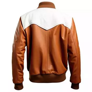 Новая мужская байкерская кожаная куртка из натуральной овчины коричневого и белого цвета, ручная работа XS коричневый