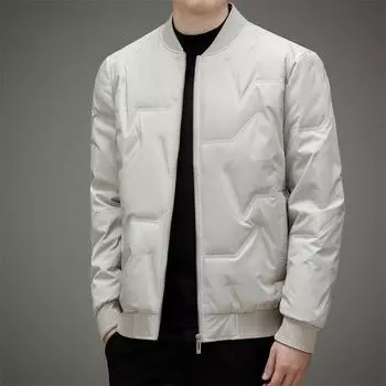 Новая мужская бейсбольная куртка с коротким пуховиком, легкая и теплая мужская одежда M