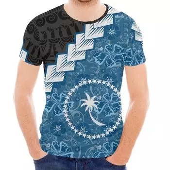 Новая мужская футболка Polynesian Chuuk с ретро-этническим островным принтом S