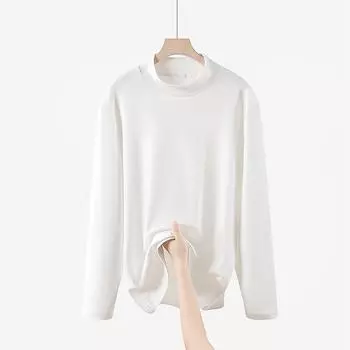 Новая мужская футболка-свитер с круглым вырезом, мужской и женский пуловер с длинными рукавами, термобелье M белый