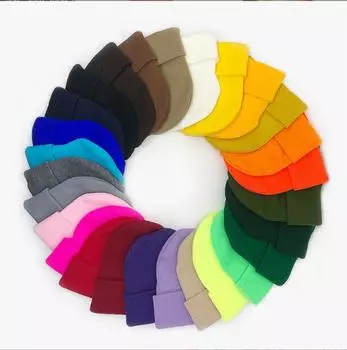 Новая мужская и женская осенне-зимняя симпатичная шапка для девочек, осенняя теплая однотонная вышитая вязаная шапка в студенческом стиле, повседневная кепка