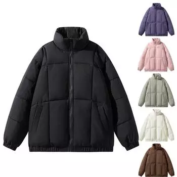 Новая мужская и женская рабочая одежда в стиле ретро для спорта и отдыха, утепленная хлопковая куртка L чёрный