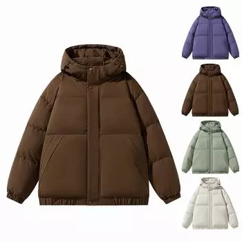 Новая мужская и женская рабочая одежда в стиле ретро для спорта и отдыха, утепленная хлопковая куртка L кофейный