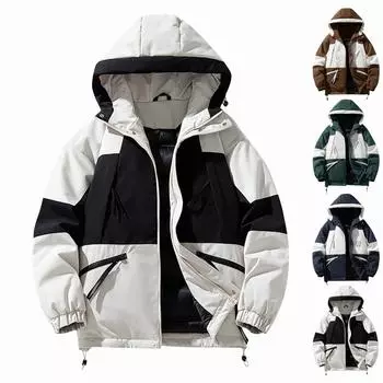 Новая мужская и женская рабочая одежда в стиле ретро для спорта и отдыха, утепленная хлопковая куртка L кофейный