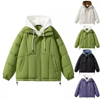 Новая мужская и женская рабочая одежда в стиле ретро для спорта и отдыха, утепленная хлопковая куртка L чёрный