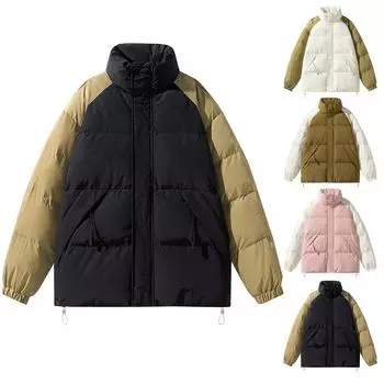 Новая мужская и женская рабочая одежда в стиле ретро для спорта и отдыха, утепленная хлопковая куртка M розовый