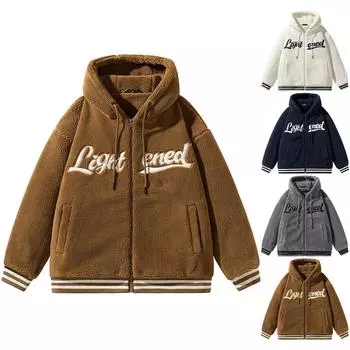 Новая мужская и женская рабочая одежда в стиле ретро для спорта и отдыха, утепленная хлопковая куртка L бежевый