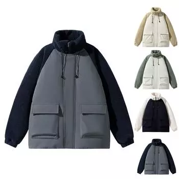 Новая мужская и женская рабочая одежда в стиле ретро для спорта и отдыха, утепленная хлопковая куртка L зелёный