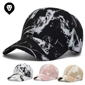 Новая мужская кепка весна-осень для активного отдыха корейская бейсболка женская модная кепка с граффити индивидуальностью женская кепка Adjustable чёрный