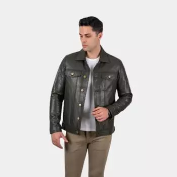 Новая мужская классическая куртка из натуральной кожи специального дизайна, кожа ягненка, застежка на пуговицы, куртка, повседневная верхняя одежда, умная одежда