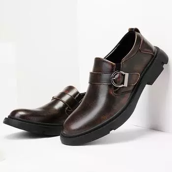 Новая мужская кожаная деловая повседневная обувь в британском стиле 38
