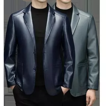 Новая мужская кожаная куртка, мужская повседневная мужская мотоциклетная кожаная куртка с воротником, куртка, мужская куртка 3XL
