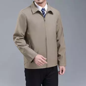 Новая мужская куртка большого размера на осень и зиму, мужская свободная повседневная деловая куртка с лацканами для людей среднего и пожилого возраста, куртка M