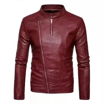 Новая мужская куртка бордового цвета из натуральной овчины, натуральная кожа ручной работы из овчины, мягкая, стильная S бордовый