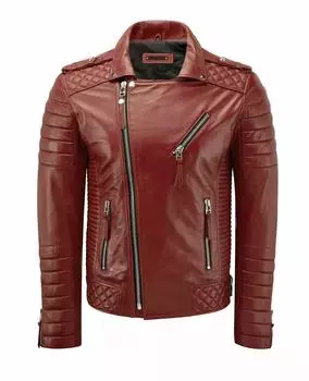 Новая мужская куртка красного цвета из натуральной овчины, натуральная кожа ручной работы, стильная мягкая овчина S красный