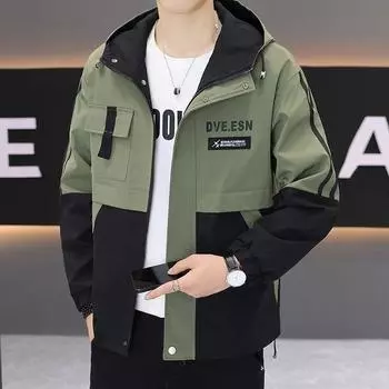 Новая мужская куртка, модная свободная куртка с воротником-стойкой, популярная мужская одежда L