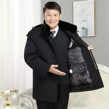 Новая мужская куртка-пуховик Live Face средней длины, мужская одежда для пап, для людей среднего и пожилого возраста 405060-летняя куртка M