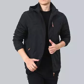 Новая мужская куртка с капюшоном из утолщенного бархата на осень и зиму, мужская куртка с несколькими карманами и съемным капюшоном 1298 M