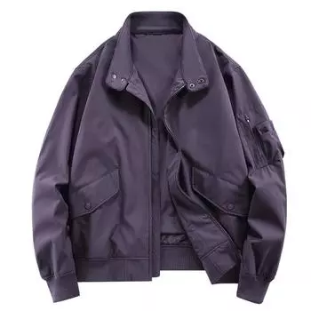 Новая мужская куртка с воротником-стойкой на осень и зиму, мягкая и приятная на ощупь, водонепроницаемая, ветрозащитная, не мнется и теплая M