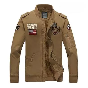 Новая мужская куртка военного образца весна-осень Plus Velvet Air Force One Casual Jacket Men s M