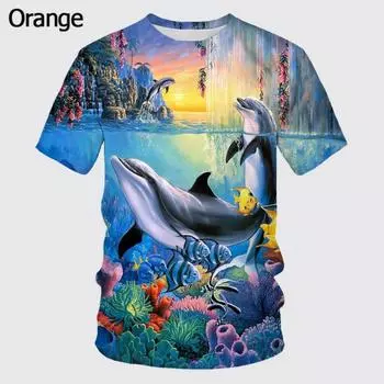 Новая мужская мода животные 3D принт футболка летние смешные короткие рукава хип-хоп топы XS