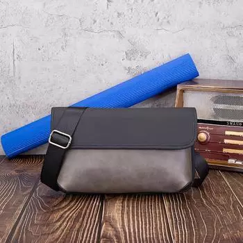 Новая мужская модная кожаная сумка-мессенджер - маленькая в корейском стиле с дизайном головы тигра зелёный