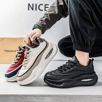 Новая мужская модная повседневная обувь для мальчиков и студентов, трендовые удобные кроссовки на мягкой подошве, мужские классические дышащие кеды 39 чёрный
