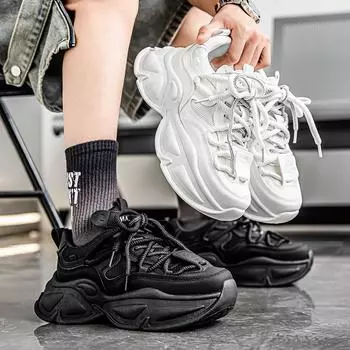 Новая мужская модная повседневная обувь для мальчиков и студентов, трендовые удобные кроссовки на мягкой подошве, мужские классические дышащие кеды 39 чёрный