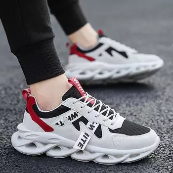 Новая мужская модная повседневная спортивная обувь, студенческие удобные кроссовки на толстой подошве, мужские классические дышащие баскетбольные кроссовки для мальчиков 39 серый/чёрный