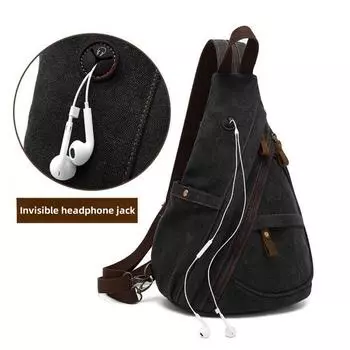 Новая мужская нагрудная сумка, простая холщовая модная сумка через плечо для путешествий, походов, кемпинга, слинг-сумка для мужчин