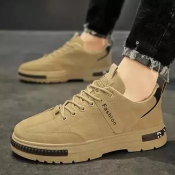 Новая мужская обувь 2024 года, модные низкие повседневные кроссовки, мужская спортивная обувь, мужская теннисная обувь, износостойкая, нескользящая и удобная 39 чёрный