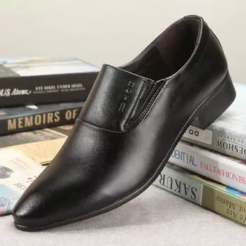 Новая мужская обувь, деловые модельные туфли, мужские молодежные дышащие кожаные туфли с острым носком в британском стиле 38 белый
